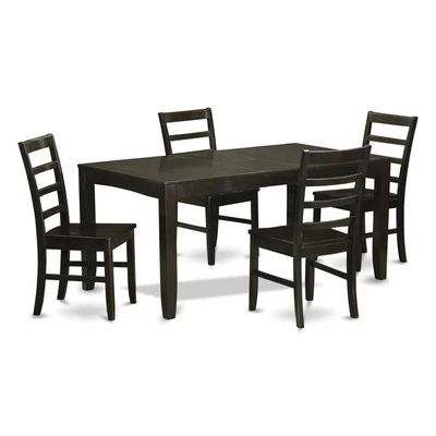 5  Pc  Dining  room  set  for  4-Table  with  Leaf  and  4  Chairs  for ... - Image 1 of 4
