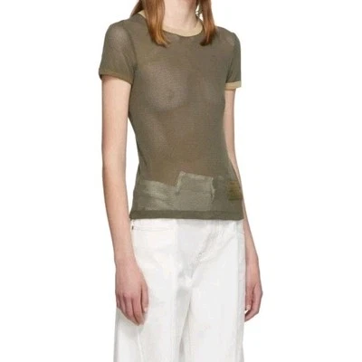 Camisa Helmut Lang Malla Algodón Verde Talla S Ref:149 Foto 1 de 4