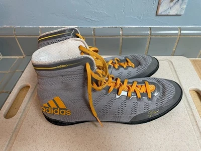 Adidas Jake Varner Signature Adizero Wrestling Shoe - Grey size 11 1/2 - Image 1 of 4