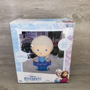 Disney Frozen Elsa 3.5' Airblown Navidad "Magia de Invierno" Inflable FUNCIONA - Imagen 1 de 5