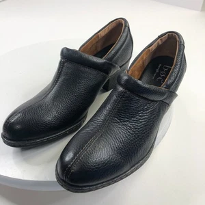 Boc Born Concept Womens Size 10 Black Leather Clog BC3546 MINT - Imagen 1 de 8