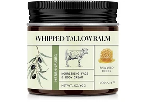 Bálsamo de miel y sebo de res Lopiani, crema hidratante corporal facial totalmente natural paquete de 2 - Imagen 1 de 5