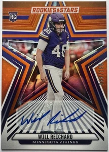 2024 Panini Rookies & Stars Orange Signatures /199 Will Reichard #197 Auto RC - Bild 1 von 2