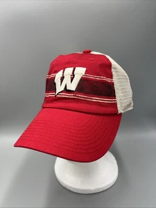 University Of Wisconsin Badgers Logo NCAA Trucker Hat. Curved Adjustable Cap - Picture 1 of 9