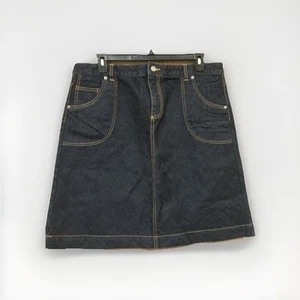 NWT Banana Republic Dark Blue Denim Skirt Women Sz 18 Lightweight Stretch Short - Picture 1 of 9
