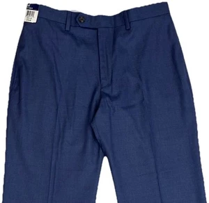 Men's Ralph Lauren Comfort Flex Pants 32 x 30 Blue Plaid Checked NEW Flat Front - Picture 1 of 6