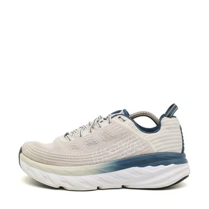 HOKA ONE Damen Bondi 6 Schuhe Weiß/Blau Mesh Atmungsaktiv Laufschuh EU 41⅓ - Bild 1 von 9