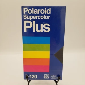 Polaroid Supercolor Plus LEERE VHS Videokassette T-120 Neu & Versiegelt - Bild 1 von 7