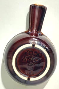 Vintage McCoy Pottery USA Brown Drip Soup Chili Bowl Lug Handle 7050 USA - Picture 1 of 3