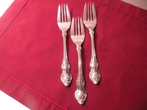 Set Of 3 Salad Forks Lifetime Grande Tradition Stainless Steel 6 1/2" - Picture 1 of 5