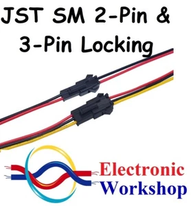 SM JST 2-Pin 3-Pin 4-P Conector de Bloqueo Par Cables Coche Auto RC Scooter Vendedor del Reino Unido - Imagen 1 de 14