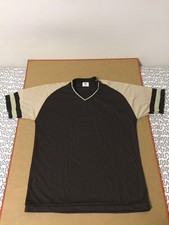 DeLong baseball jersey shirt raglan two tone tan brown 80s deadstock nos vtg