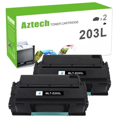 2PK MLT-D203L D203L Black Toner For Samsung ProXpress M3870FW M4020ND M4070FR - Image 1 of 4