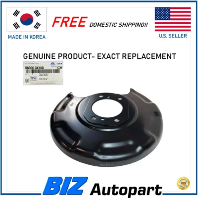 GENUINE ! BACKING PLATE, RIGHT-HAND FOR 2011-2018 HYUNDAI/KIA # 58390-3X100 - Image 1 of 4