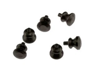 Dolls House 6 Round Silver Black Drawer Door Knobs Fittings Spare Parts 1:12 - Picture 1 of 8