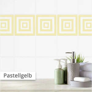 Fliesenaufkleber Tunnel Muster Pastellgelb | Fliesenfolie für Küche & Bad - Bild 1 von 1