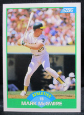 1989 Score Mark McGwire Baseball Card #03 (001)