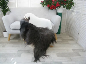 ALFOMBRA DE CABRA GIGANTE GRIEGA GENUINA PELO LARGO PIEL RARA PIEL PIEL SUELO CUBIERTA DE SILLA Go413 - Imagen 1 de 17