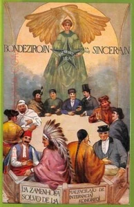 ae9978 - VINTAGE  POSTCARD - ESPERANTO American Indian TORERO Muslim CHINESE - Bild 1 von 1