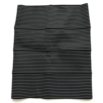 BORDEAUX LOS ANGELES BLACK WHITE PINSTRIPE BANDAGE SKIRT ( 2 )  - Image 1 of 2