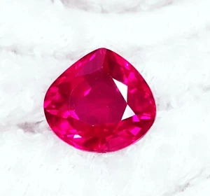 Natural Red Ruby Loose Gemstone 8.20 Ct Certified Transparent AAA+ Quality Gem - Picture 1 of 10