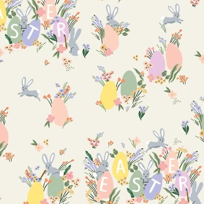 Papel Rifle NUEVO Lanzamiento Colección "Pascua" "Feliz Pascua" en Algodón Crema Límite Foto 1 de 4