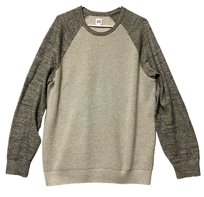 Gap Designed & Crafted Mens Heavy XL Knit Sweater Ivory Gray - Image 1 of 4