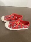 Disney Native Minnie Mouse Shoes Womens Size 5 Red Slip On Sneakers