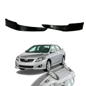 For 2009 2010 Toyota Corolla Front Sport Bumper Splitter Lips Spoiler Kit 2pcs - Picture 1 of 9