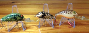 Lote de 3 Crankbaits Rebelde (Cola de Tornillo) De Colección Pintados Personalizados ¡Lote Mixto Personalizado! - Imagen 1 de 13