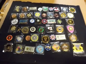 50 x Challenge Coins Lot Police, Government & Federal - Picture 1 of 6