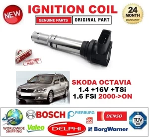 PARA SKODA OCTAVIA 1.4 +16V +TSi 1.6 FSi 2000-ON BOBINA DE ENCENDIDO 4 PINES ENCHUFE 12V - Imagen 1 de 4