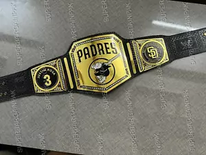 San Diego Padres MLB Championship Wrestling Belt Adult Size 2mm brass - Picture 1 of 5