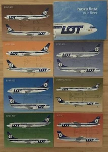 LOT POLISH AIRLINES POSTCARD SET EMB145 ATR B737 B767 AIRLINE ISSUE - Picture 1 of 2