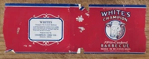 ADVERTISING Label Can White Champion BBQ Chilli Dallas Texas - Picture 1 of 1