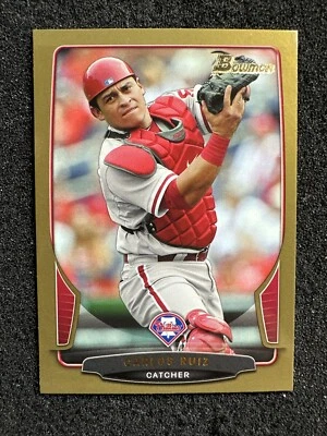 CARLOS RUIZ #211 2013 Bowman Gold CANTIDAD Philadelphia Phillies Foto 1 de 3
