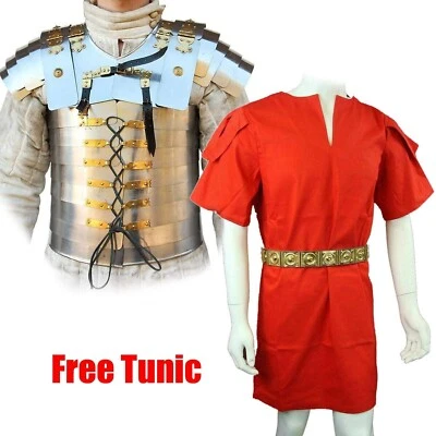 Roman Legionary Lorica Segmentata with FREE Cotton Tunic Breastplate Costume SCA - Image 1 of 4
