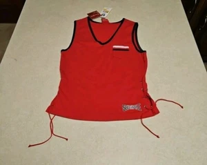 South Pole Sleeveless Red Cotton Spandex Top Medium Tie Up NWT Y2K Juniors - Picture 1 of 5