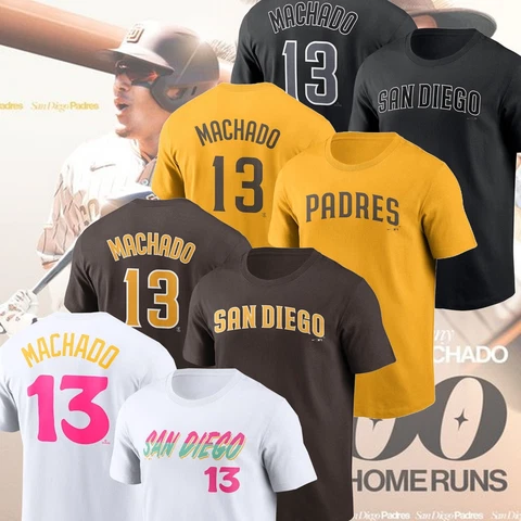 HOT SALE - San Diego Padres Manny Machado #13 Name & Number T-Shirt For Fans Cover