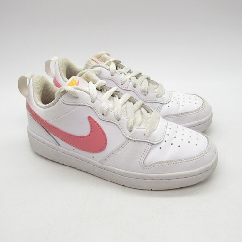 Nike Court Borough Low 2 GS taglia 3 5 anni bianco corallo rosa logo swoosh