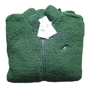 Jeff Staple GREEN SHERPA Mens Medium Zip Up Sweater Jacket Pigeon Logo Shirt - Picture 1 of 7