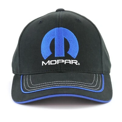 Gorra de béisbol negra con logotipo de Mopar bordada Dodge Ram con licencia oficial Foto 1 de 4