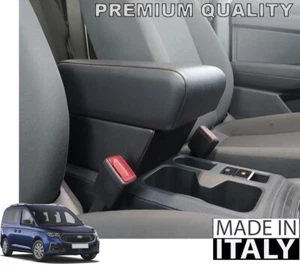 Reposabrazos central para FORD TRANSIT CONNECT Eco cuero negro + longitud ajustable @ - Imagen 1 de 6