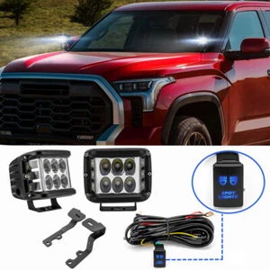 60W 4'' LED Side Shooter Ditch Light Mount Wire Kit for Toyota Tundra 2022-2025 - Picture 1 of 9