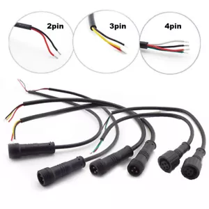 IP65 Cable Plug Wire Impermeable DC macho hembra Cable de conector 2/3/4 Pin - Imagen 1 de 7