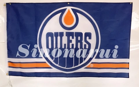 Edmonton Oilers Flag 3x5ft Banner Polyester Ice Hockey Stanley  Cup oilers005 Cover