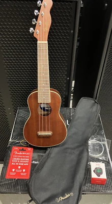 Fender Seaside Soprano Ukulele Pack Walnut Fingerboard w/ Tuner Strings Bag - Image 1 of 3