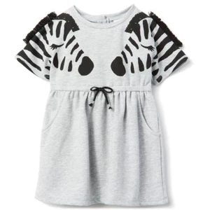 NWT Gymboree Gray Zebra Dress Toddler Girls 12-18m 2T,4T,5T - Picture 1 of 2