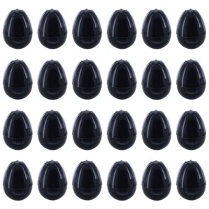 Set di 24 uova di Pasqua in plastica nera lucida lucida lucida, ciascuna da 2,25 pollici - Foto 1 di 5