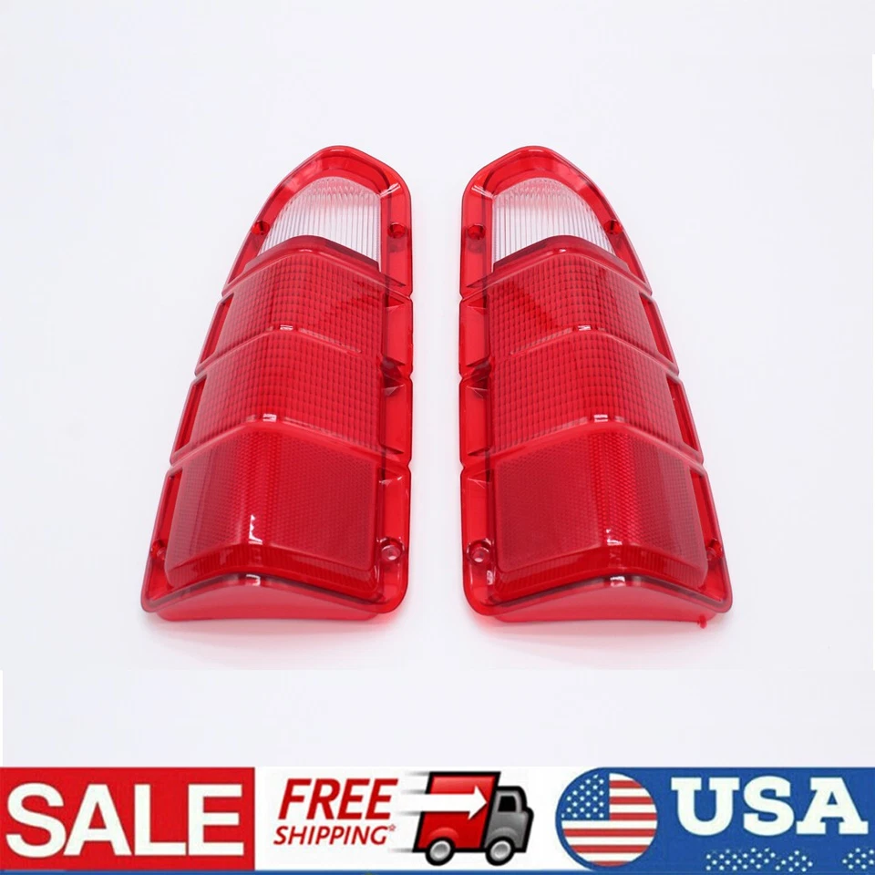 2x L+R Tail Light Lens Only For 1972-1980 Dodge Truck / Plymouth Power Wagon Foto 1 de 4